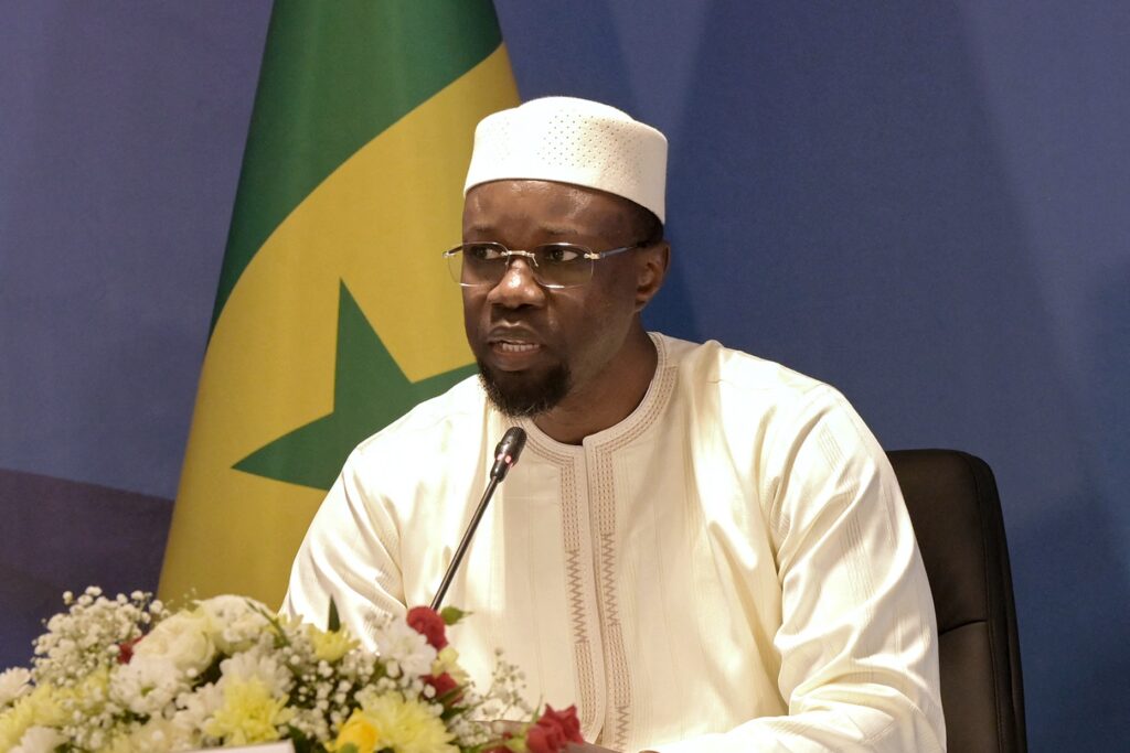 Senegal's prime minister Ousmane Sonko speaking against LGBTQ+ rights
