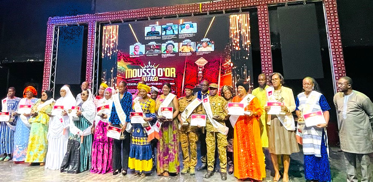 Group of women celebrating at the Mousso d’Or 2026 ceremony in Ouagadougou