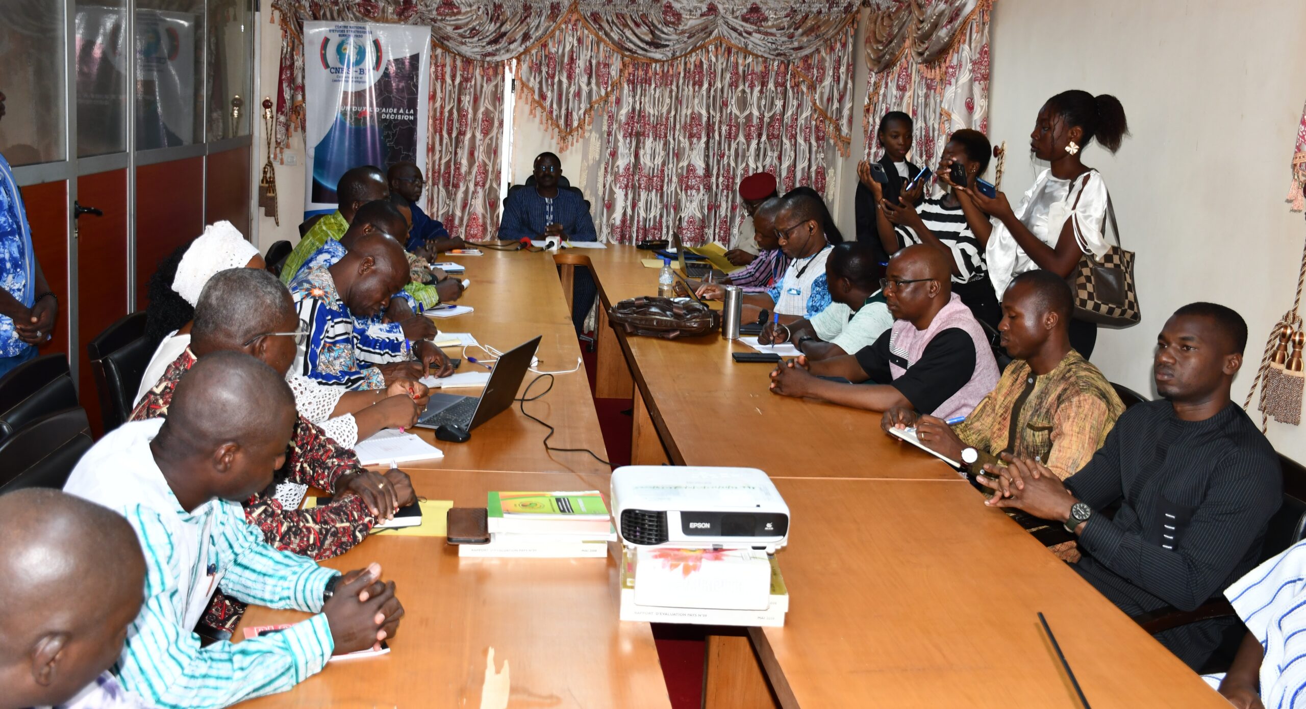Strategic analysis team members gather for the training session