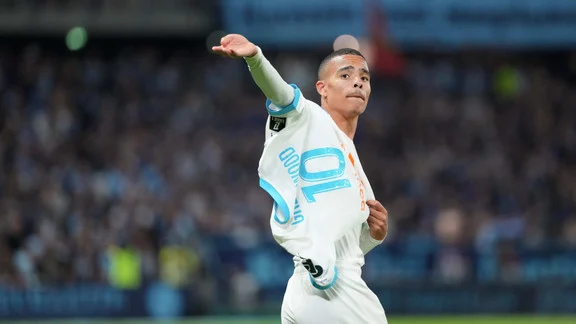 Mason Greenwood in action for Olympique de Marseille