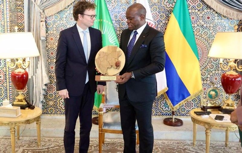 President Oligui Nguema meeting British Ambassador Simon Day