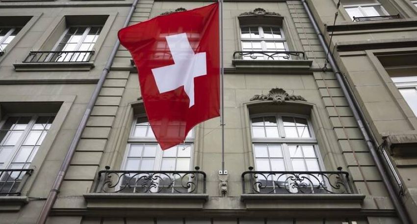 Swiss bank building facade