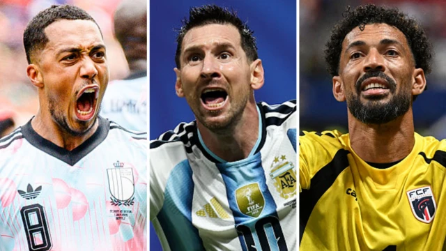 Belgian Youri Tielemans, Argentine Lionel Messi and Cape Verdean goalkeeper Vozinha