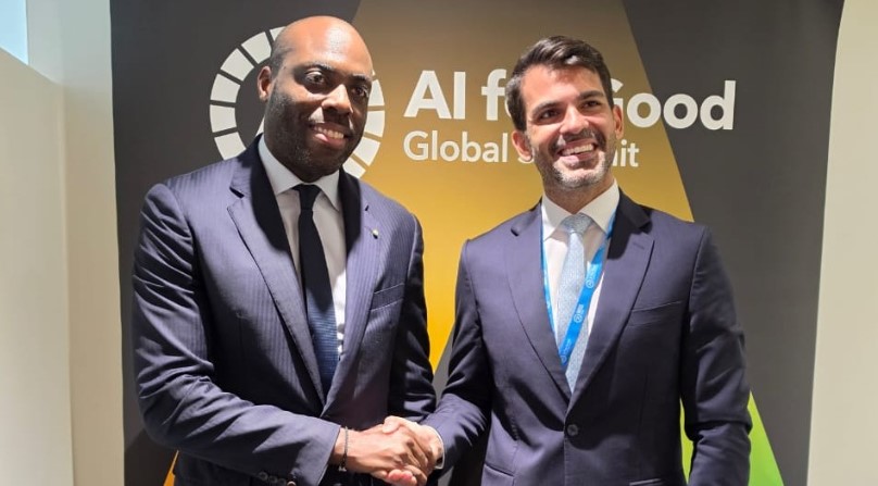 Gabon’s Digital Economy Minister Mark-Alexandre Doumba meeting TikTok’s regional director Emir Gelen