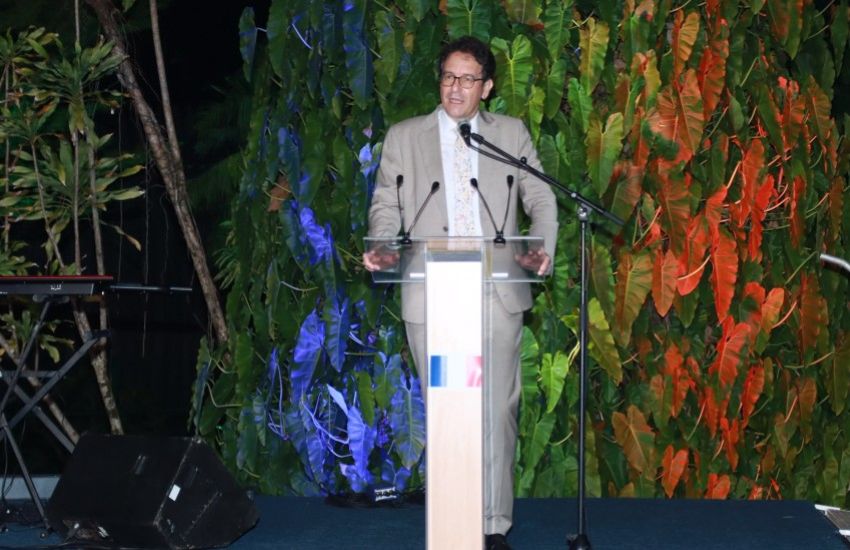 Ambassador Fabrice Mauriès speaking