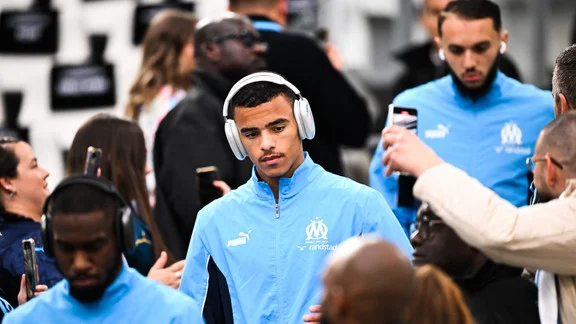 Mason Greenwood in action for Olympique de Marseille