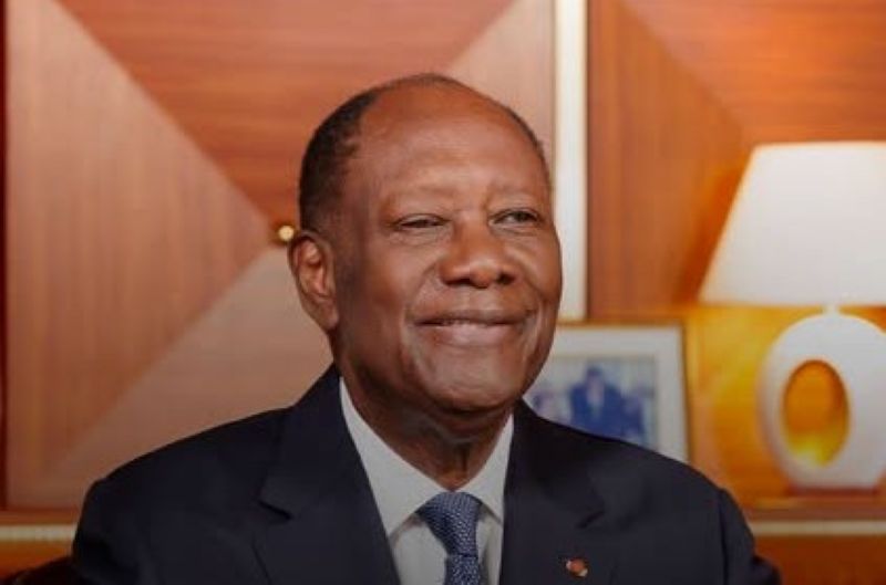 President Alassane Dramane Ouattara addressing the nation in Abidjan