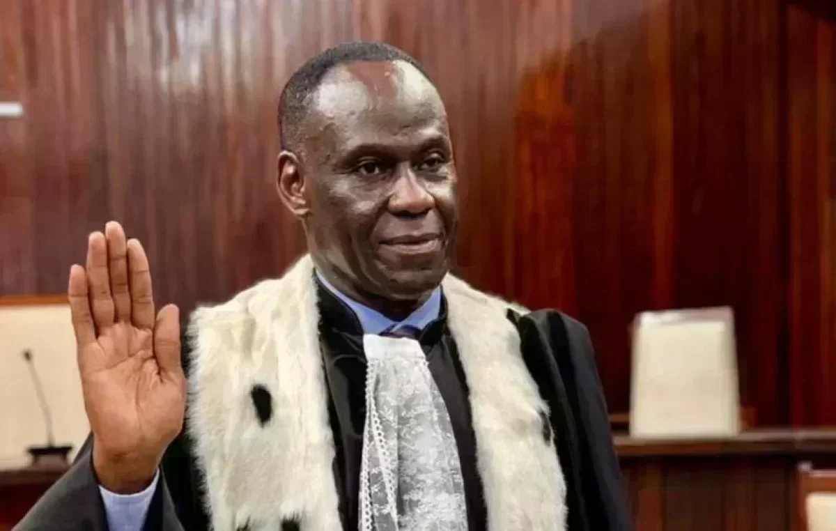 Ousmane Diagne during his swearing-in as president of Senegal's Constitutional Council Ousmane Diagne during his swearing-in as president of Senegal's Constitutional Council